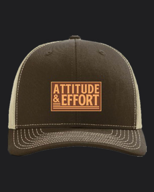 Attitude & Effort Leather Patch Trucker Hat